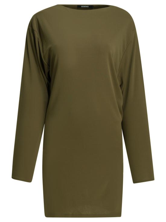 26SS 자크뮈스 미디 원피스 DRW00823AJ00253DARK KHAKI Green