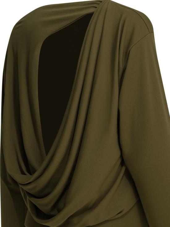26SS 자크뮈스 미디 원피스 DRW00823AJ00253DARK KHAKI Green - JACQUEMUS