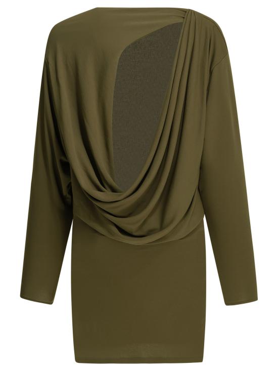 26SS 자크뮈스 미디 원피스 DRW00823AJ00253DARK KHAKI Green - JACQUEMUS