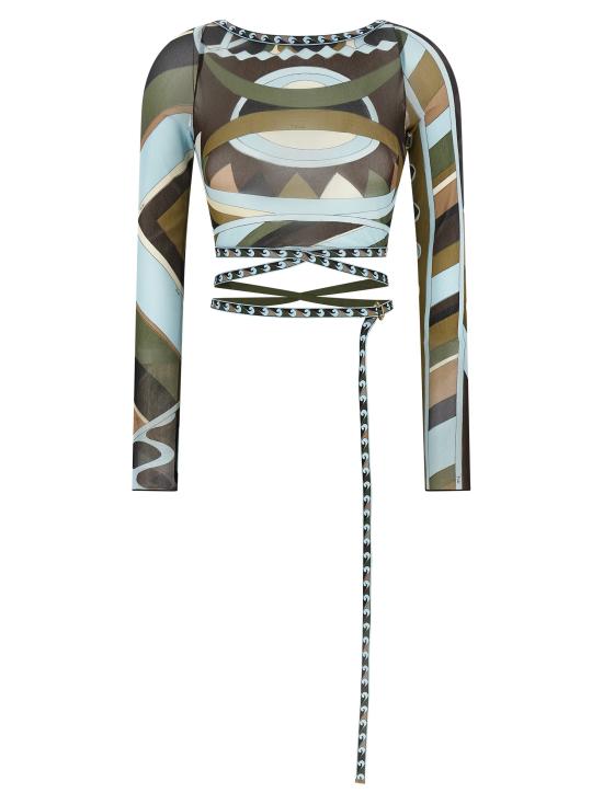 26SS 에밀리오푸치 긴팔 티셔츠 6HJM306H849016 Green