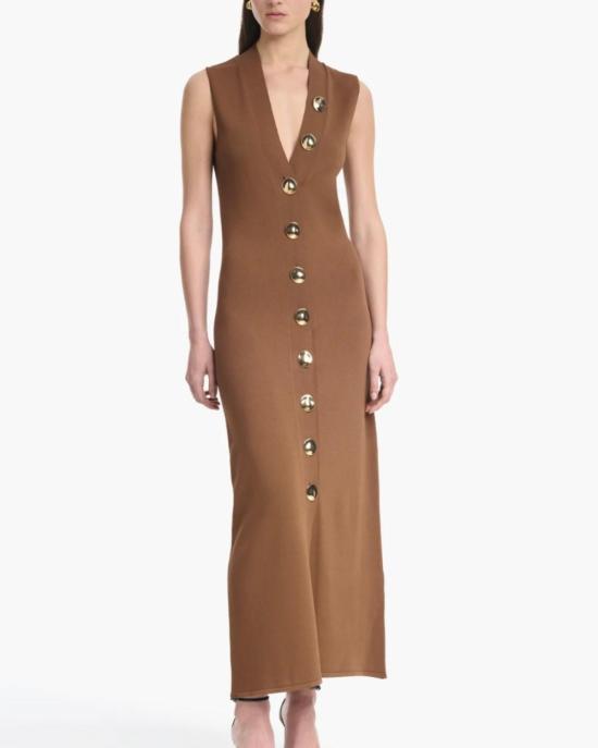  알투자라 롱 원피스 악시아 드레스 토피 - ALTUZARRA