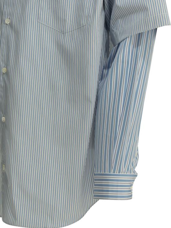 26SS 꼼데가르송 긴팔 셔츠 HQ B007 S261 WH SX NYXWH SX Light blue - COMME DES GARCONS