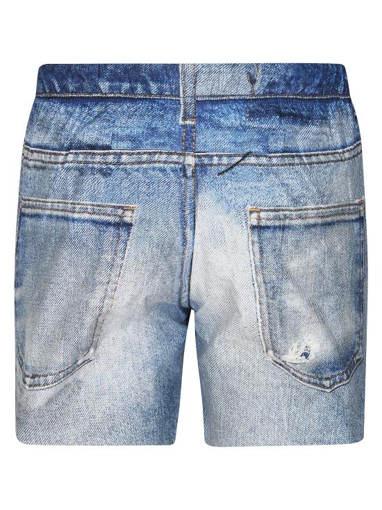 26SS 새티스파이 디지털 데님 피스쉘 5인치 언라인드 쇼츠 12008 DDE BLU - SATISFY