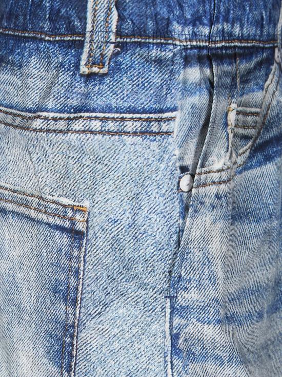 26SS 새티스파이 디지털 데님 피스쉘 5인치 언라인드 쇼츠 12008 DDE BLU - SATISFY