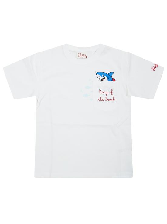 26SS [키즈] 세인트바쓰 티셔츠 EDD000101948L 01N BIANCO