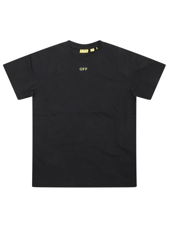 26SS [키즈] 오프화이트 티셔츠 44BAA002S26J004 001 NERO