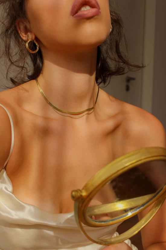  Milk & Rose 목걸이/팬던트 밀크 앤 로즈 플랫 체인 목걸이 - OTHER BRANDS