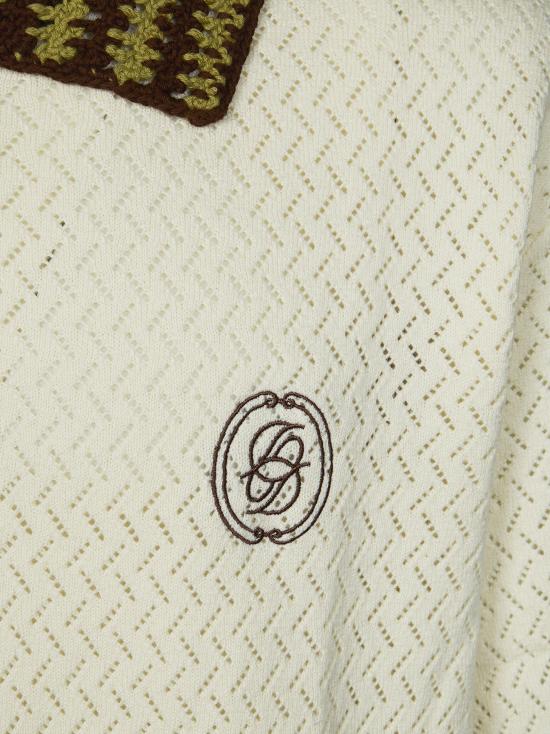 26SS 드롤드무슈 폴로 티셔츠 KPO206CO292 OW BIANCO - DROLE DE MONSIEUR