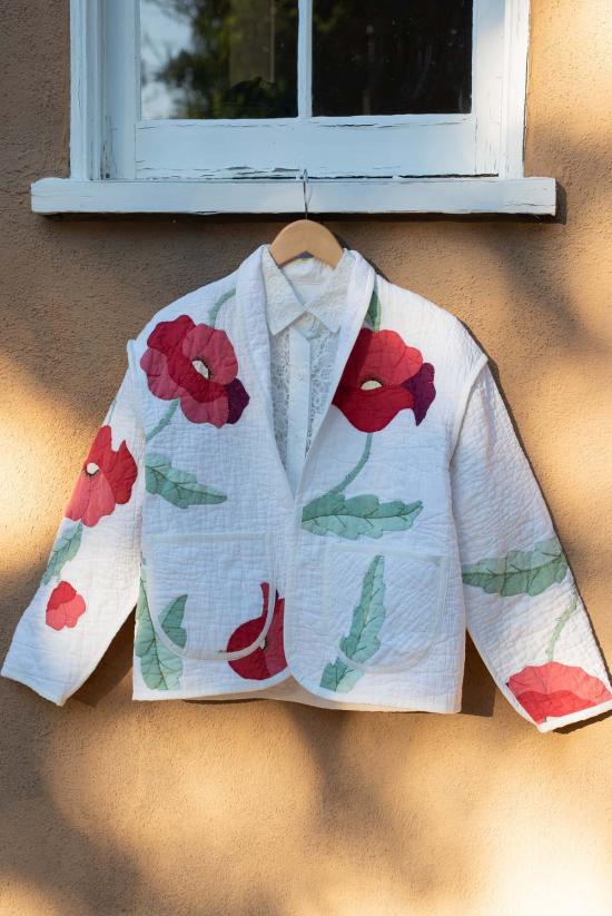  제스 미니 자켓 소프트 포피 주니퍼 크롭 코트