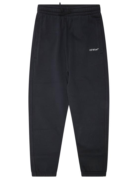 26SS [키즈] 오프화이트 트레이닝/조거 팬츠 44BCH001S26F001 NERO