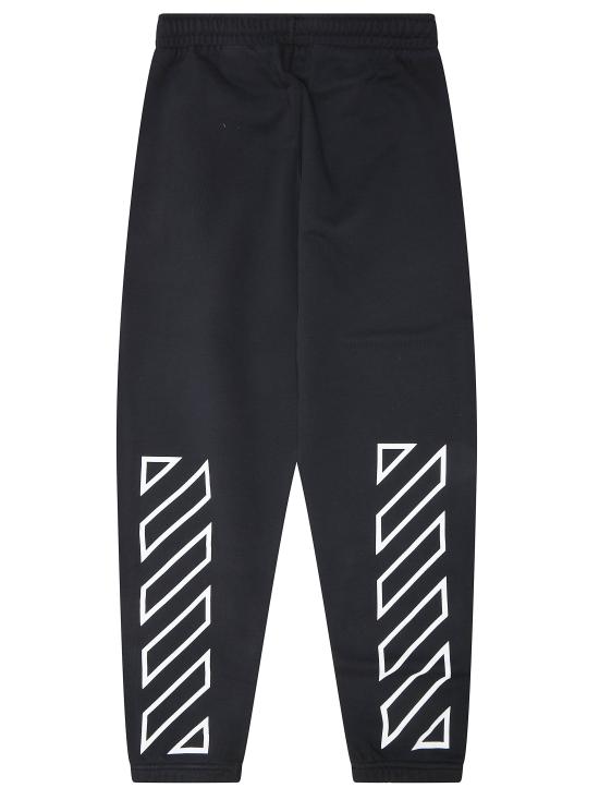 26SS [키즈] 오프화이트 트레이닝/조거 팬츠 44BCH001S26F001 NERO - OFF WHITE