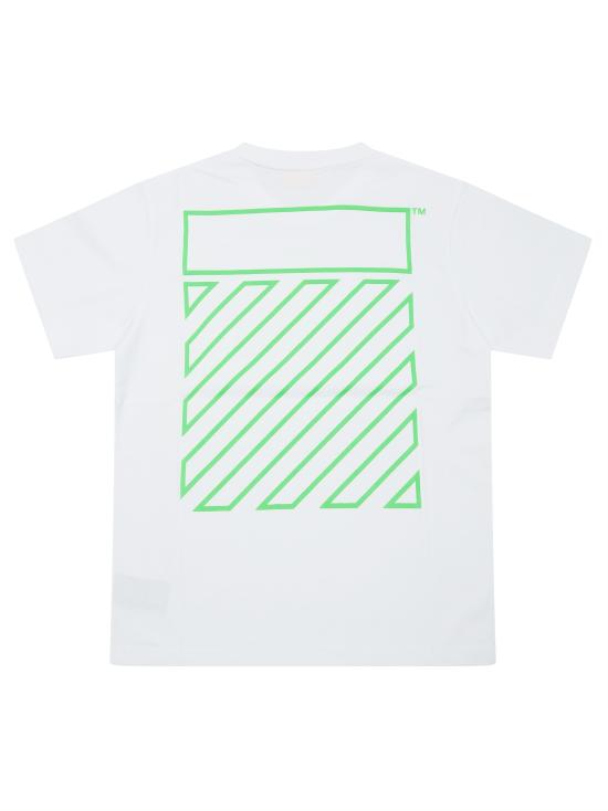 26SS [키즈] 오프화이트 티셔츠 44BAA002S26J004 100 BIANCO - OFF WHITE