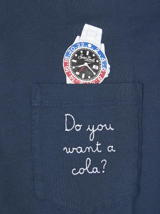 26SS 세인트바쓰 반팔 티셔츠 AUS000101983L 61 BLU - MC2 SAINT BARTH