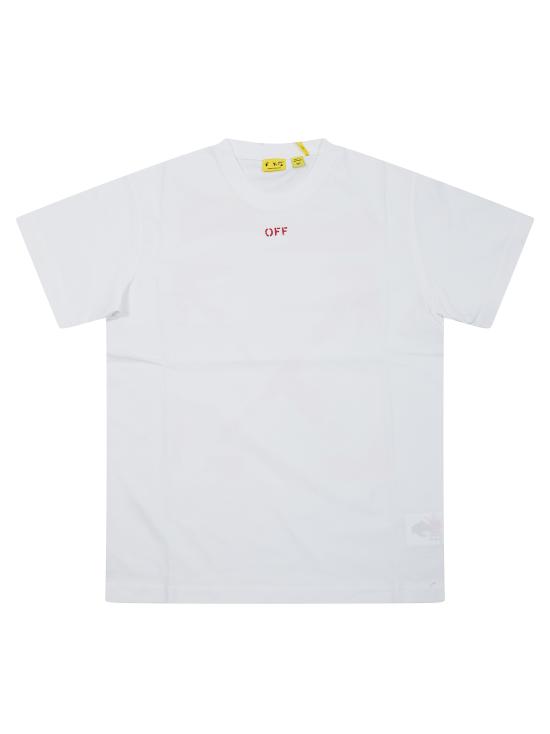 26SS [키즈] 오프화이트 티셔츠 44BAA002S26J006 110 BIANCO