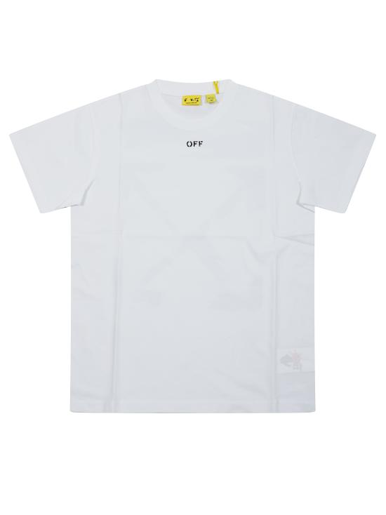 26SS [키즈] 오프화이트 티셔츠 44BAA002S26J006 100 BIANCO