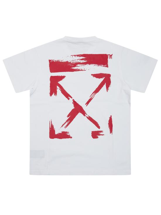 26SS [키즈] 오프화이트 티셔츠 44BAA002S26J006 110 BIANCO - OFF WHITE