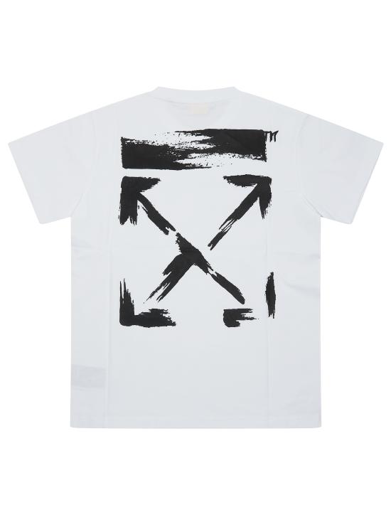 26SS [키즈] 오프화이트 티셔츠 44BAA002S26J006 100 BIANCO - OFF WHITE
