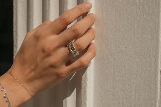  Milk & Rose 반지 밀크 & 로즈 체인 링 - OTHER BRANDS