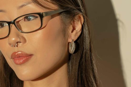  Milk & Rose 이어링 밀크 & 로즈 크루아상 후프 - OTHER BRANDS