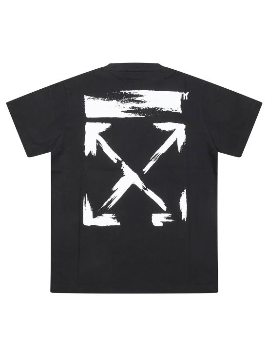 26SS [키즈] 오프화이트 티셔츠 44BAA002S26J006 001 NERO - OFF WHITE