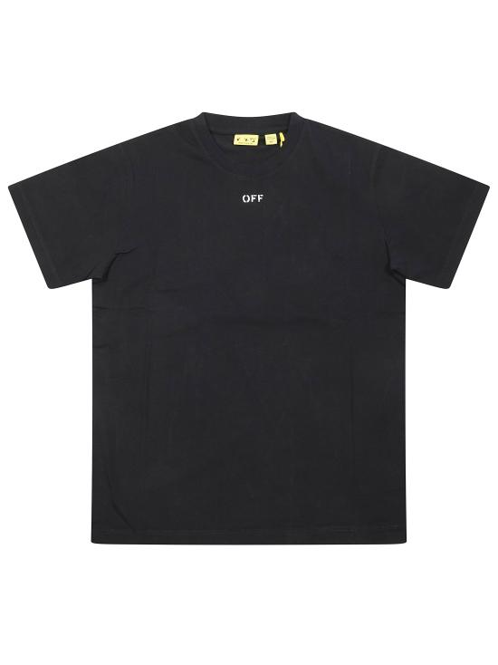 26SS [키즈] 오프화이트 티셔츠 44BAA002S26J006 001 NERO