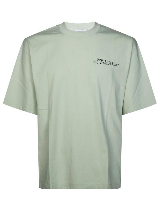 26SS 오프화이트 반팔 티셔츠 44MAA120S26J00S 330 VERDE