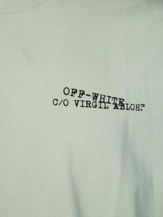 26SS 오프화이트 반팔 티셔츠 44MAA120S26J00S 330 VERDE - OFF WHITE