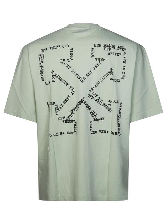 26SS 오프화이트 반팔 티셔츠 44MAA120S26J00S 330 VERDE - OFF WHITE