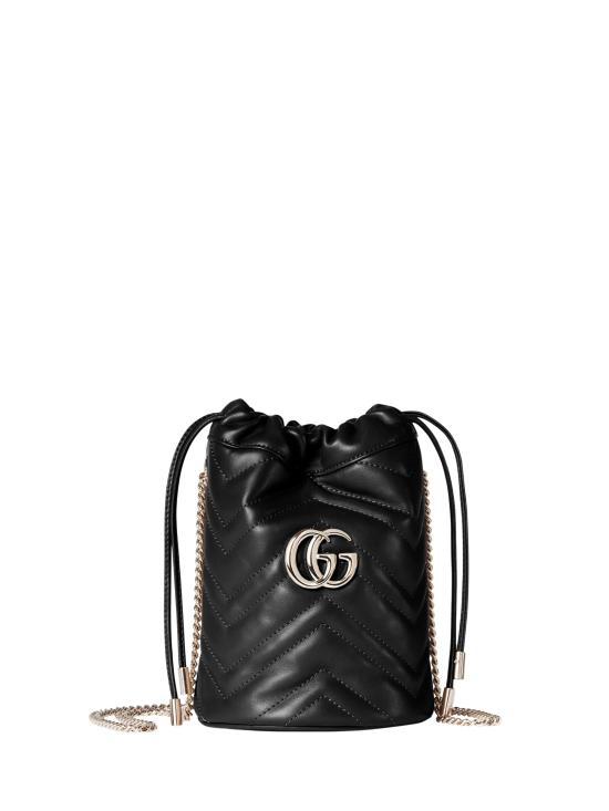 26SS 구찌 GG 마몽 스몰 버킷백 575163 AAET81000 Black