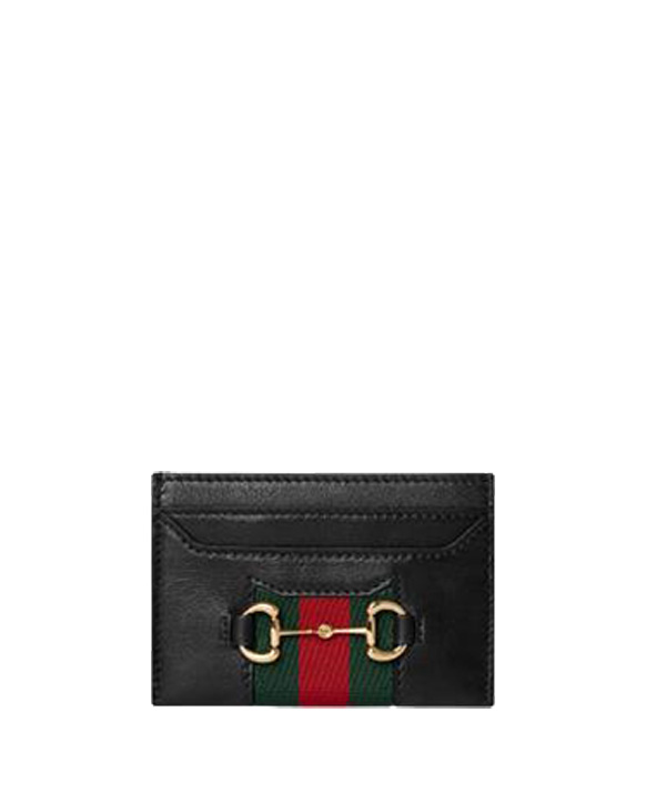 26SS 구찌 홀스빗 웹 카드 케이스 867122 AAGF71053 BLACK