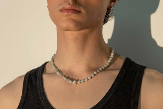  Milk & Rose 네크리스 밀크 & 로즈 아쿠아마린 진주 목걸이