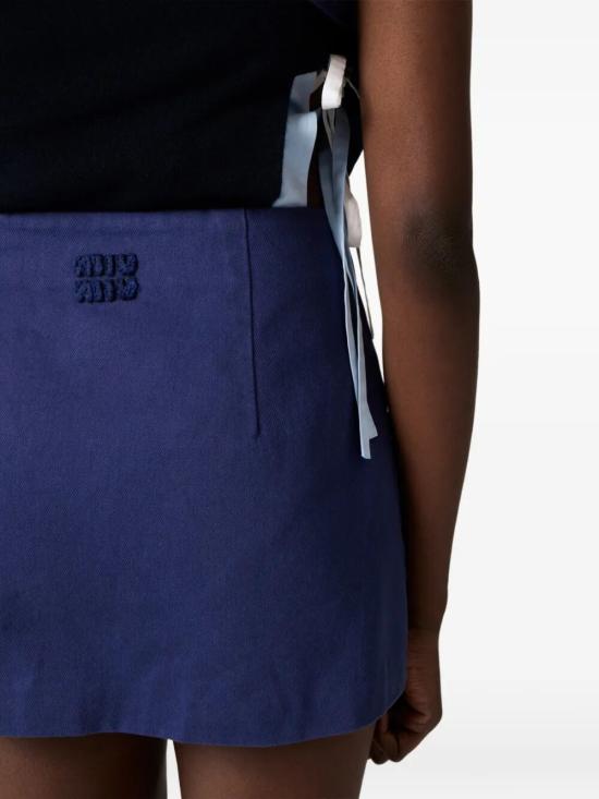 26SS 미우미우 후염 개버딘 미니드레스 MF6345SOOO 19JY F0021 INCHIOSTRO - MIU MIU