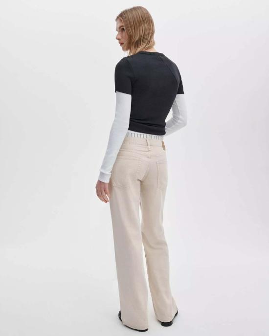  랙앤본 스트레이트 팬츠 Rag & Bone Saige 릴랙스드 스트레이트 복서 진 - RAG & BONE