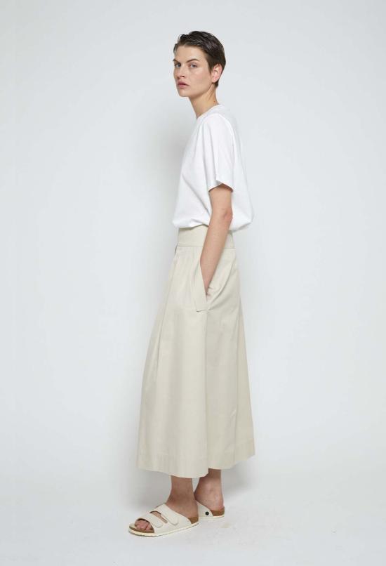  율리아 옌츠슈 롱 스커트 줄리아 젠츠쉬 윤 경량 코튼 트윌 볼륨 스커트 에크루 - JULIA JENTZSCH