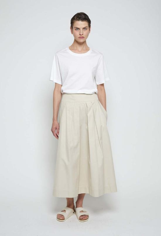  율리아 옌츠슈 롱 스커트 줄리아 젠츠쉬 윤 경량 코튼 트윌 볼륨 스커트 에크루