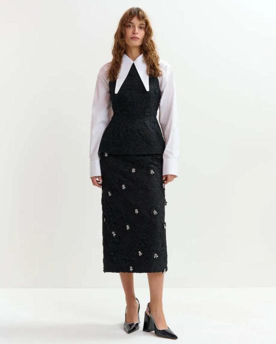  에센셜앤트워프 롱 스커트 Essentiel Antwerp Jourget 레이스