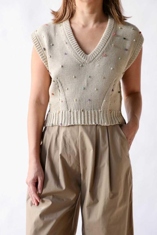  레이첼 코미 스웨터 아크레아 탑 도브