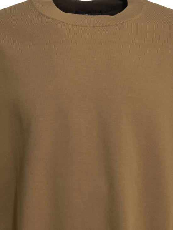26SS 꼼데가르송 반팔 티셔츠 HQ T004 S262 BROWN X BEIGE Brown - COMME DES GARCONS