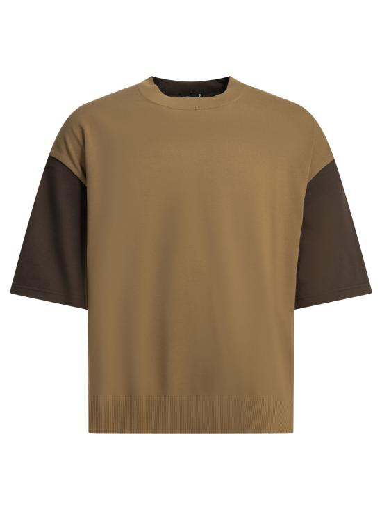 26SS 꼼데가르송 반팔 티셔츠 HQ T004 S262 BROWN X BEIGE Brown