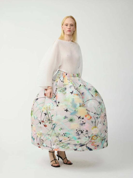  줄리아 호이어 스커트 Julia Heuer Kenza 핸드플리츠  Frances Print - JULIA HEUER