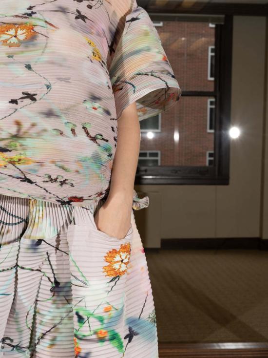  줄리아 호이어 롱 스커트 Julia Heuer Kenza 핸드플리츠  Frances Print - JULIA HEUER