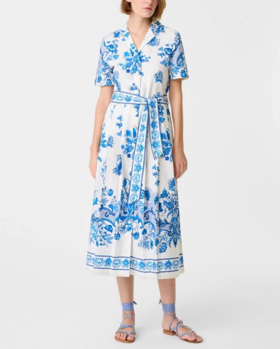  emporio sirenuse 롱 원피스 엠포리오 시레누세 클라우디아 드레스 블루 친츠 프린트 - OTHER BRANDS