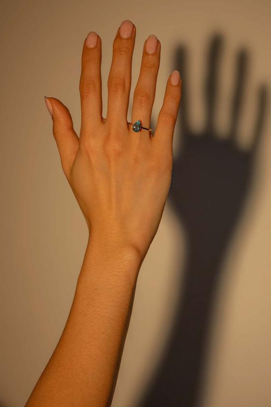  Milk & Rose 반지 밀크 & 로즈 드롭 센터스톤 링 - OTHER BRANDS