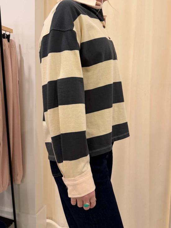  WAVEKELLY 긴팔 티셔츠 웨이브켈리 긴팔 칼라 럭비 셔츠 - OTHER BRANDS