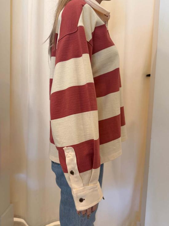  WAVEKELLY 긴팔 티셔츠 웨이브켈리 긴팔 칼라 럭비 셔츠 - OTHER BRANDS