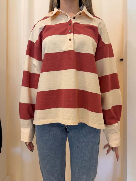  WAVEKELLY 긴팔 티셔츠 웨이브켈리 긴팔 칼라 럭비 셔츠 - OTHER BRANDS