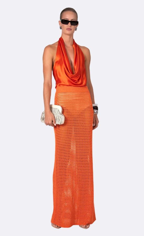  논살란트 레이블 비치용품 무심한 라벨 브리아나 맥시 스커트 아페롤