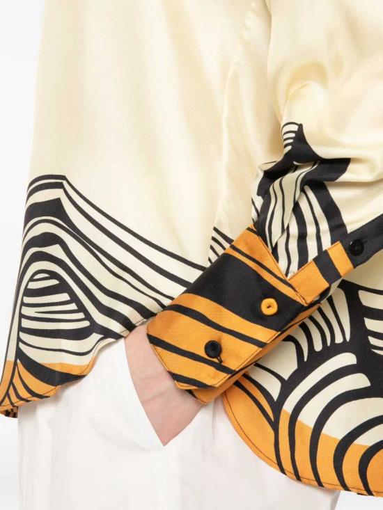 26SS 라쿠엘 디니즈 블라우스 A003007 00703 IVORY BLACK TANGERINE - RAQUEL DINIZ