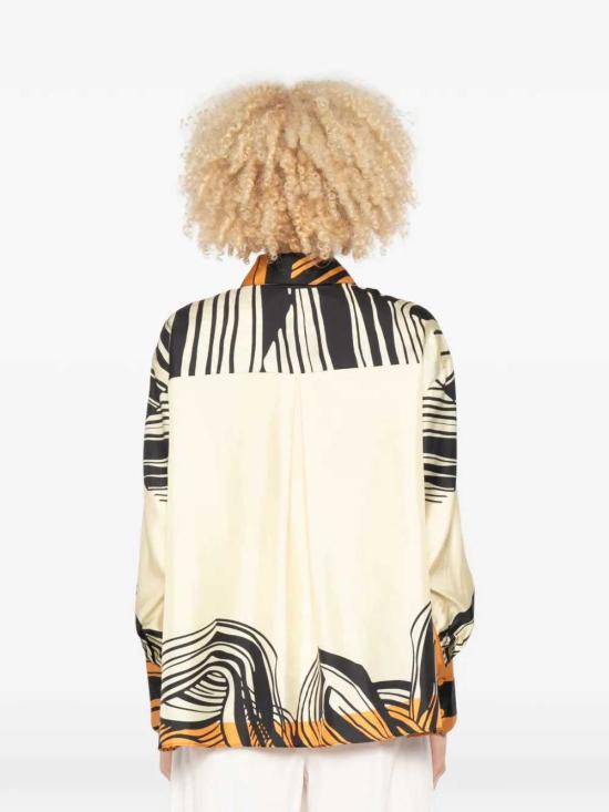 26SS 라쿠엘 디니즈 블라우스 A003007 00703 IVORY BLACK TANGERINE - RAQUEL DINIZ