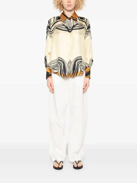 26SS 라쿠엘 디니즈 블라우스 A003007 00703 IVORY BLACK TANGERINE - RAQUEL DINIZ